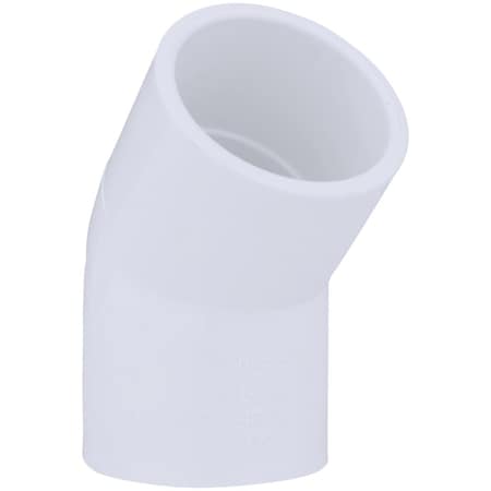 Charlotte Pipe And Foundry 1-1/4 In. Slip x Slip Schedule 40 45 Deg. PVC Elbow 1/8 Bend PVC 02309 1200HA